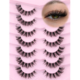 Ruairie false lashes with clear band for a natural cat-eye look and easy wear.