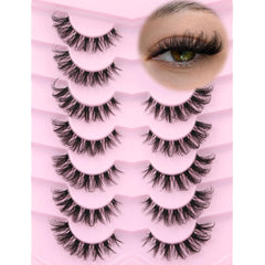 Ruairie false lashes with clear band for a natural cat-eye look and easy wear.