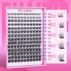 Ruairie Lash Clusters D-curly texture enhances eye opening.