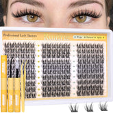 Ruairie Manga Lash Clusters Kit spike design close-up for eye enlargement.