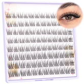 Ruairie natural lash clusters with a clear band for comfortable daily wear.