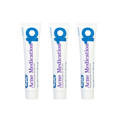 Rugby Laboratories benzoyl peroxide gel 10% bottle in a bright bathroom ready for nightly use.