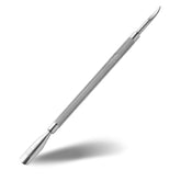 Rui Smiths Pro Cuticle Pusher two ends in polished stainless steel for precise prep