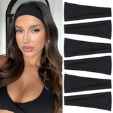 RuiYok six-pack black headbands in multiple colors to match outfits and elevate styling
