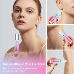 ruklob pheromones perfume bottle in soft lighting conveys a long-lasting scent.
