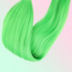 RUN SHUI Green+Light feathered braids with natural movement.
