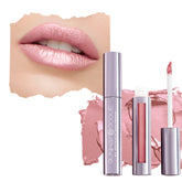 Runway Rogue Silk Glam Trophy Wife lipstick tube in frosted pale-pink, long-wear finish.