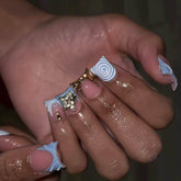 RUOKEXIN Duck Press On Nails French Tip Set for quick salon-style nails at home