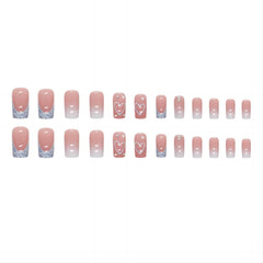 RUOKEXIN Heart Press On Nails medium square pack for versatile wear