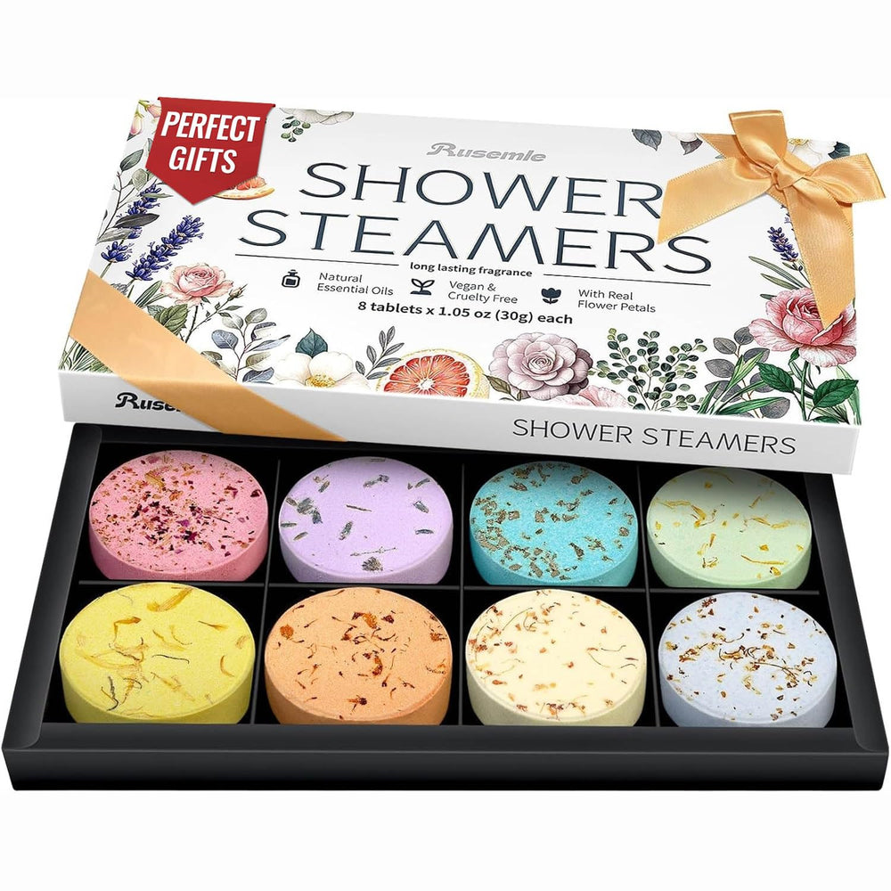RUSEMLE Rose shower steamer for a calming, spa-like shower experience