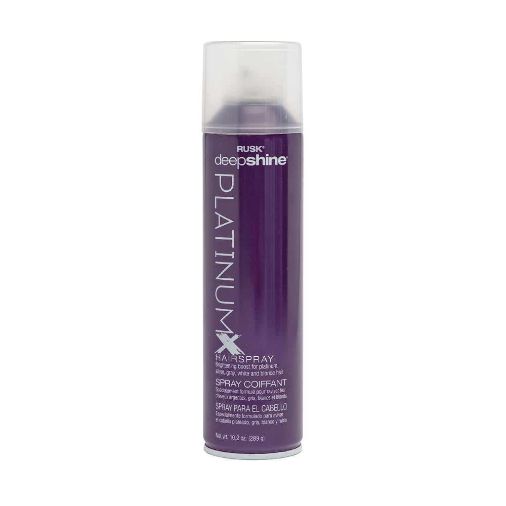 RUSK Deepshine PlatinumX, spray secado rápido para un acabado profesional y fijación duradera