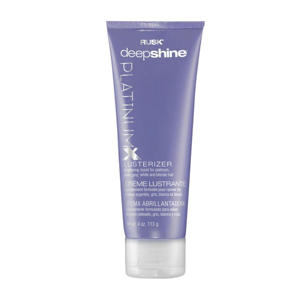 RUSK PlatinumX Lusterizer en bote de 4 oz con brillo inmediato en el cabello