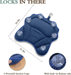 RUVINCE bath pillow with six suction cups prevents sliding