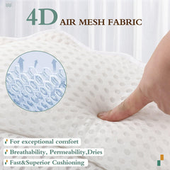 RUVINCE bath pillow with six suction cups to prevent slipping.