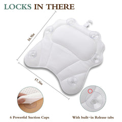 RUVINCE bath pillow shoulder and back padding for full upper-body support.