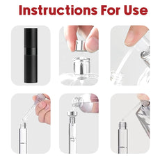 RUZAR 8ml perfume atomizer in blue, easy-to-fill refillable sprayer.