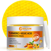 Almohadillas Rvlaim curcuma-acido-kojico para limpieza facial suave