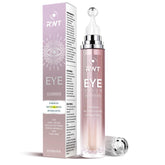 RWT crema de ojos con cafeína 5% y rodillo 360° para absorción rápida.