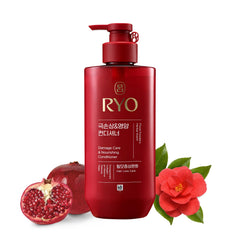 RYO Damage Care bottle pour shows easy dispensing for daily nourishment.
