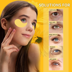 Rywixm gold eye patches on under-eye area for refreshed look