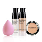 Conjunto SACE LADY kit corrector impermeable con esponja para retoques precisos.