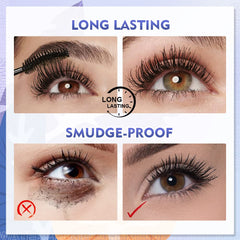 SACE LADY long-lasting lashes with waterproof formula in action.