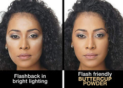 Sacha Buttercup Setting Powder medium swatch demonstrating natural blur