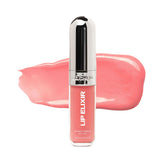 Elixir labial Sacheu en botella rosa iluminando labios