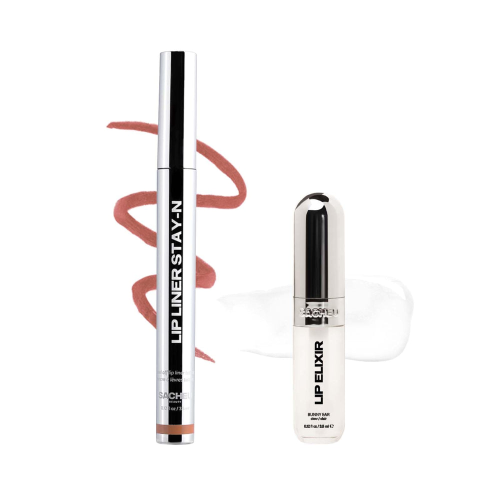 Sacheu Stay-N lip liner peel-off application for long-lasting color.