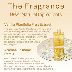 SAFA Vanillé Oil ingredients oil pool highlights nourishing plant oils for skin and hair