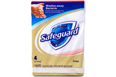 Safeguard antibacterial hand bar soap close-up showing a 4 oz bar for daily cleansing