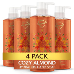 Safeguard Cozy Almond: frente de la botella, aroma reconfortante al lavarse.