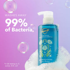 Safeguard Ocean Breeze hand wash bottle front—coastal design ideal for kitchen or bathroom.