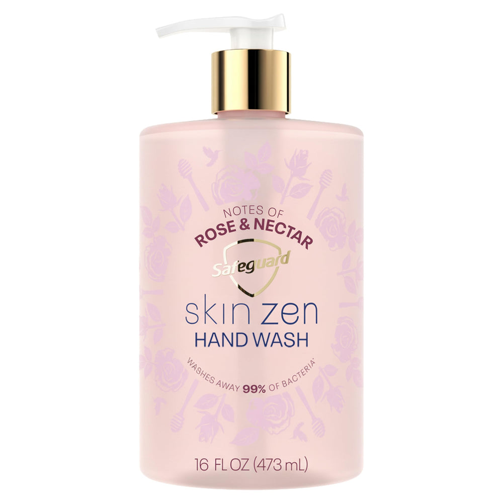 Safeguard Skin Zen hand soap pump ready for a refreshing cleanse.