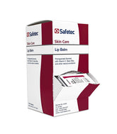 Bálsamo labial Safetec granada, envase visible para hidratación diaria