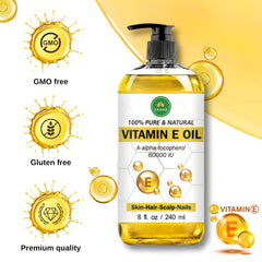 SAHAK aceite de vitamina E para piel, hidratación diaria