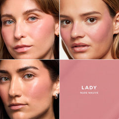 Packaging of Dew Blush with applicator and sleek branding.