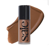 Saie Dew Bronze swatch showing versatile tones for a natural sun-kissed glow