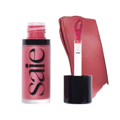 Saie Dew Liquid Blush wand application for precise natural tint