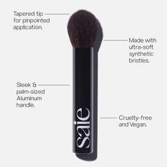 Saie The Fluffy Brush in a compact travel-friendly design