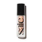 Saie Glowy Super Gel bottle for dewy hydration and makeup prep.