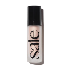Saie Glowy Super Gel bottle with Roseglow glow for dewy skin prep.
