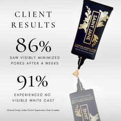 SAINT JANE Luxury Sun Ritual texture swatch demonstrates invisible coverage for a smooth complexion.