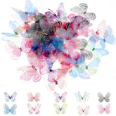 Salbsever butterflies for crafts 3D lace with vivid color for DIY decor