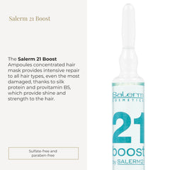 SALERM 21 Boost ampoules pack; eight vials for convenient weekly treatment.