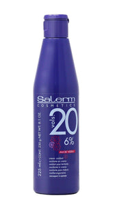 SALERM Aloe Cream Developer 20 bottle for precise color application.