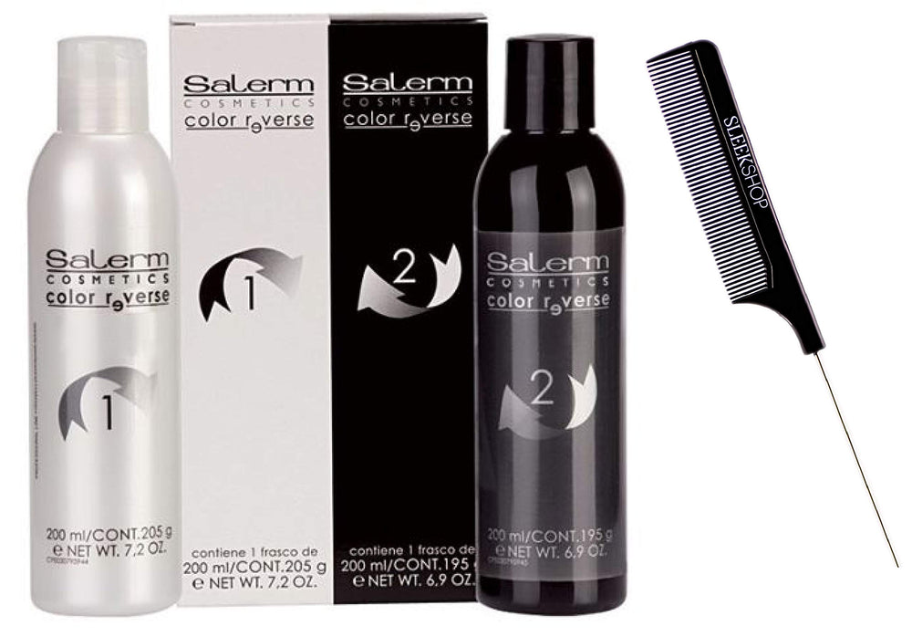 SALERM Color Reverse bottle and comb for safe pigment removal and precise application.