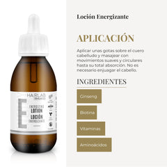 Salerm Hairlab Energizing Lotion applied to scalp to boost vitality.