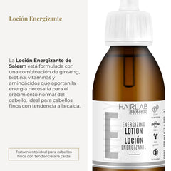 Salerm Hairlab Energizing Lotion dispense, for easy daily scalp application.