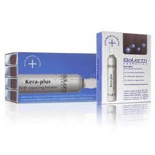 Salerm Kera-Plus, botella de tratamiento, protege el cabello con calor y mejora el brillo